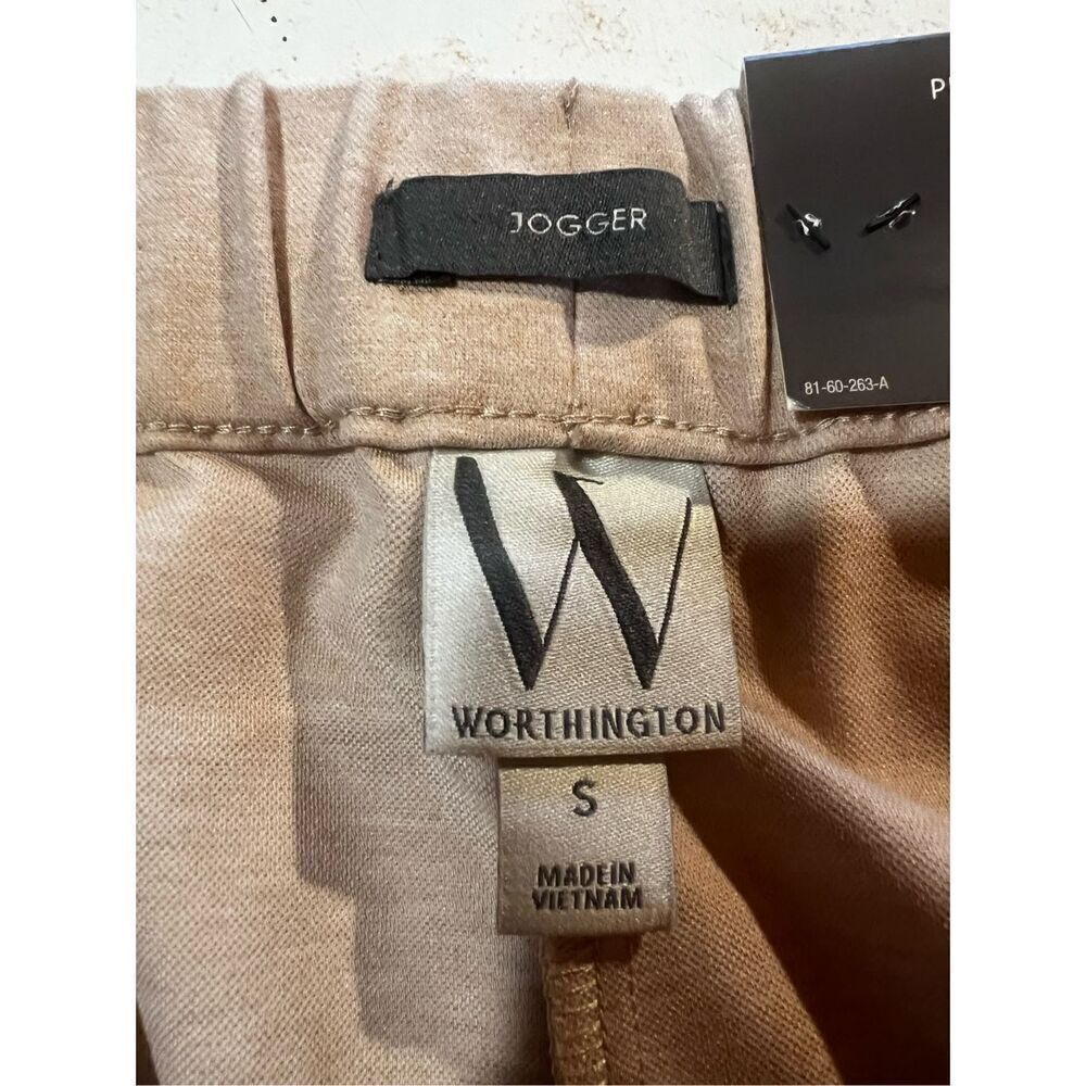 Worthington Womans Jogger Pull on Pants Oatmeal Sz S NWT - Picture 3 of 6